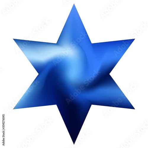 Blurred background in the form of hexagram.