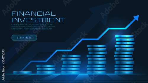 Concept art of financial growth