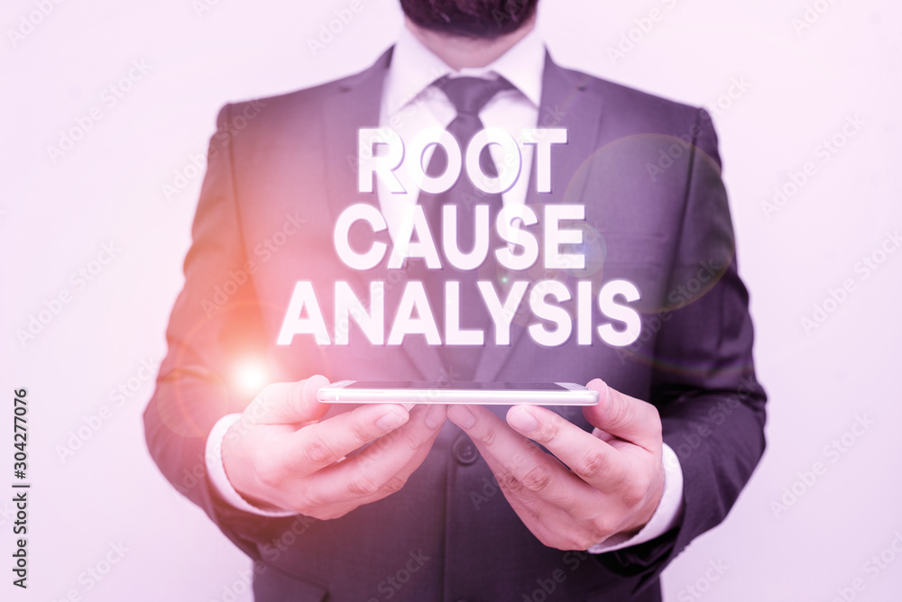 Text sign showing Root Cause Analysis. Business photo text Method of ...