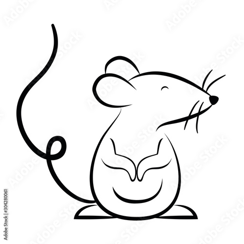 Isolated mouse cartoon vector design