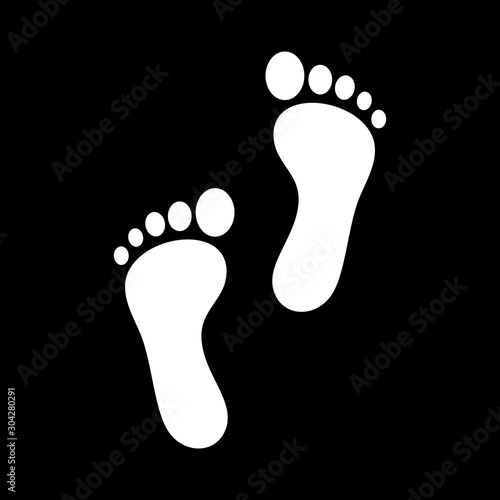 human footprint icon vector design symbol