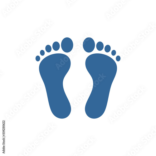 human footprint icon vector design symbol