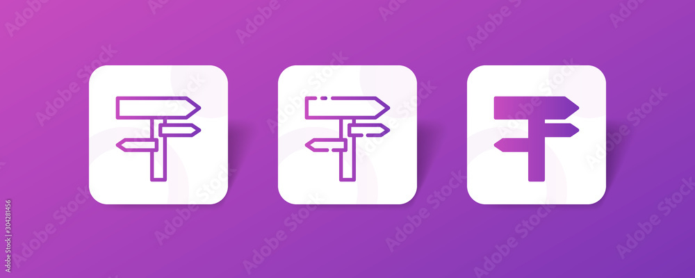 wooden sign board outline and solid icon in smooth gradient background button wooden sign board outline and solid icon in smooth gradient background button