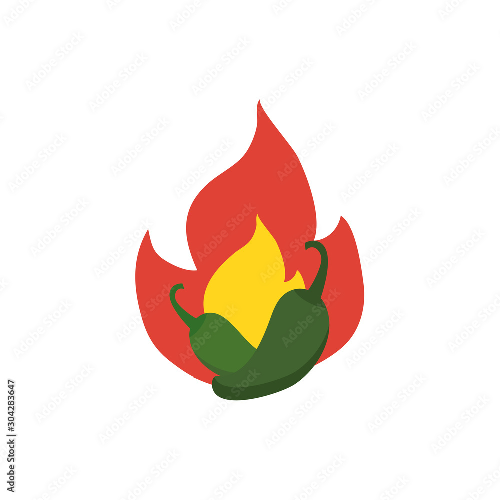 Isolated mexican chilli vector design Isolated mexican chilli vector design