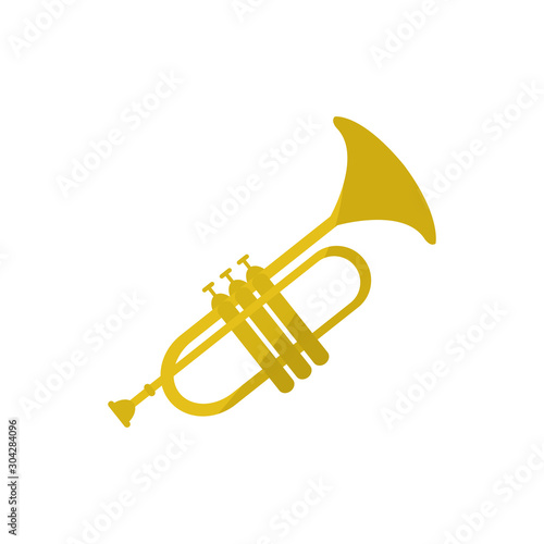 Isolated trumpet instrument vector design