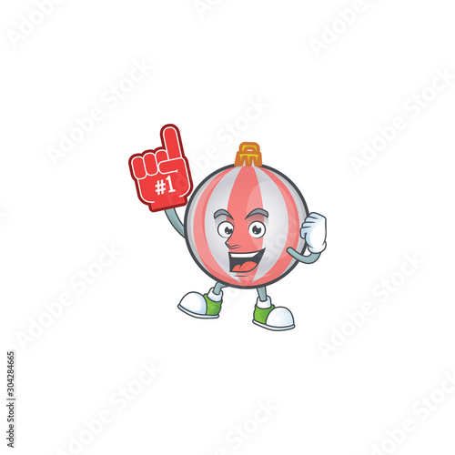 Christmas ball in the cartoon character foam finger