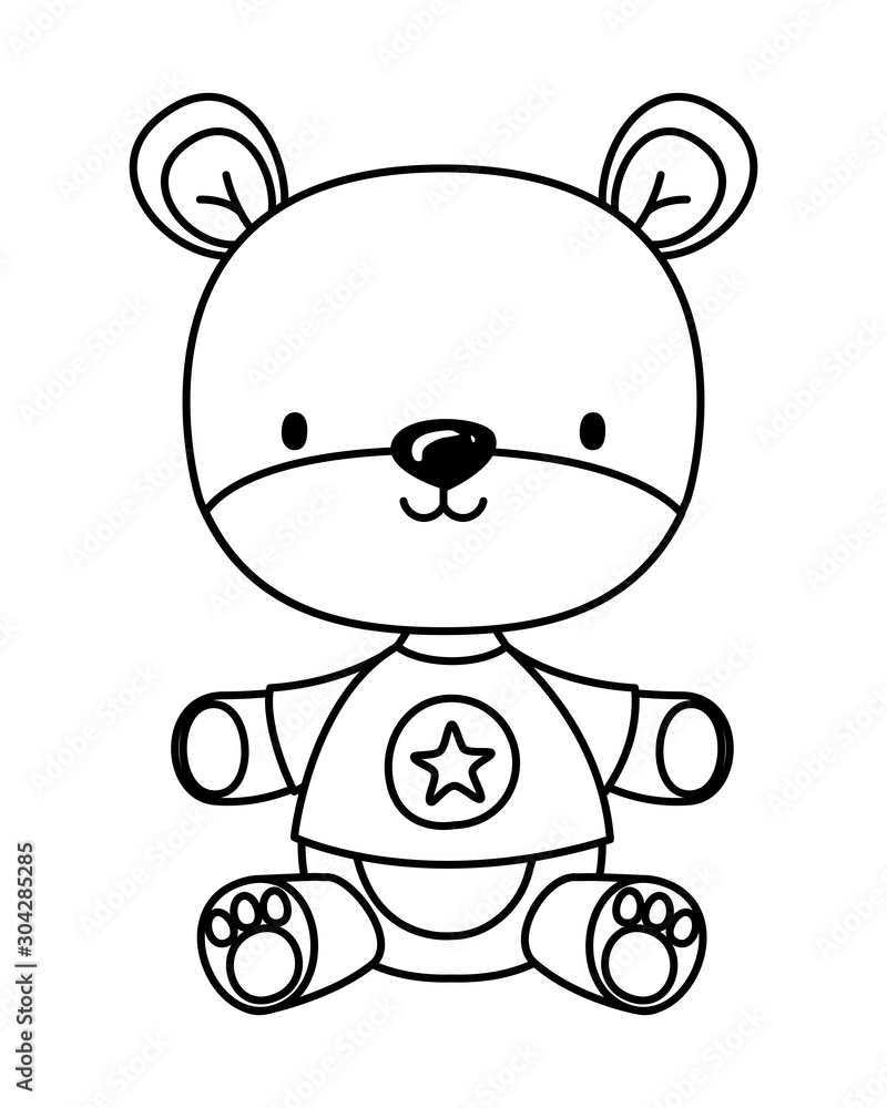 Isolated teddy bear toy vector design Isolated teddy bear toy vector design