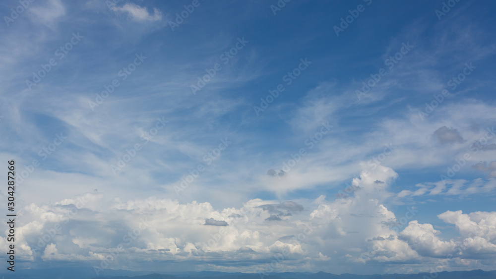 dramatic cloud moving above blue sky, cloudy day weather background dramatic cloud moving above blue sky, cloudy day weather background