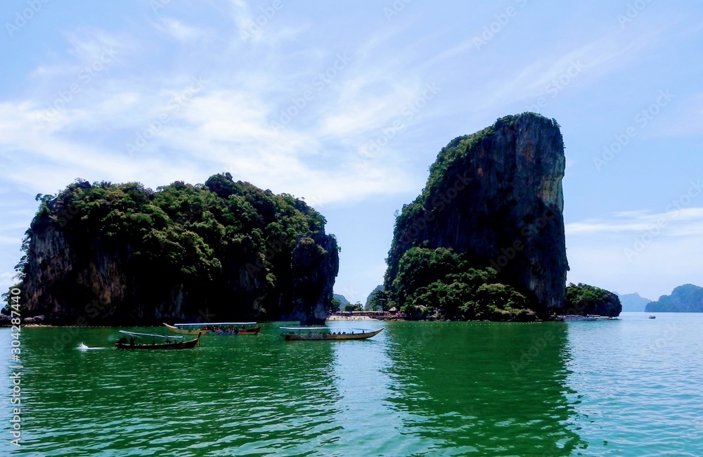A view of phi phi islands from the speedboat