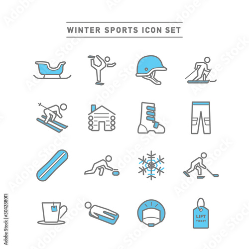 WINTER SPORTS ICON SET
