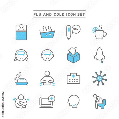 FLU AND COLD ICON SET