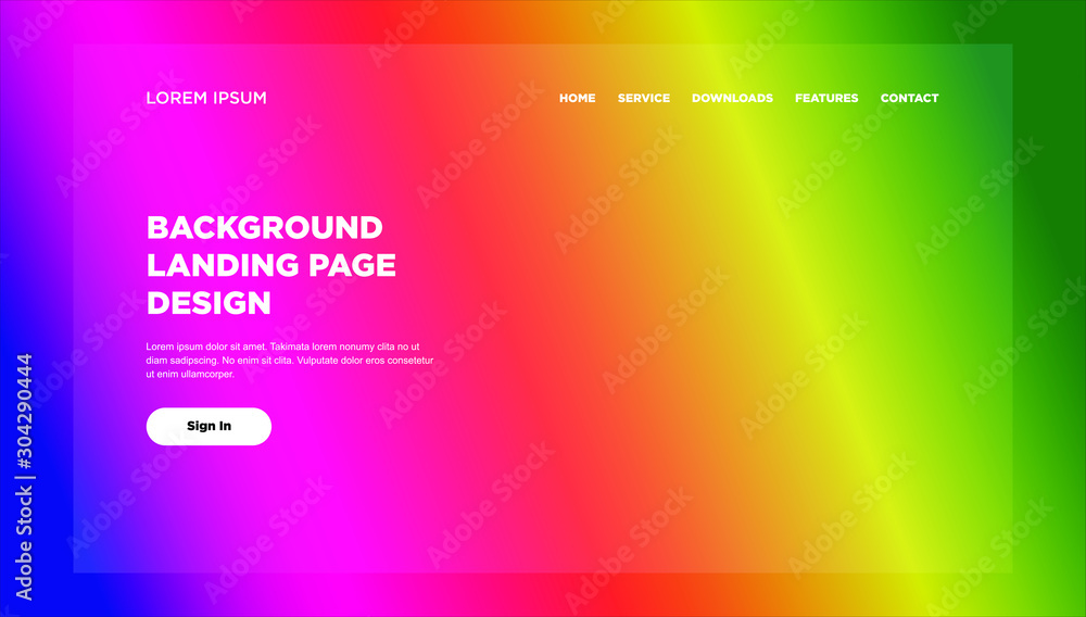 Creative abstract gradient for website and landing page template