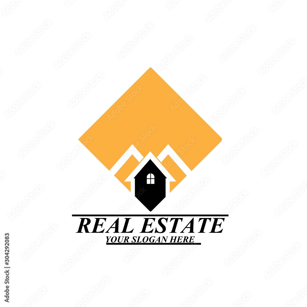 Real estate logo concept for business. House, Home and hotel type vector illustration Real estate logo concept for business. House, Home and hotel type vector illustration
