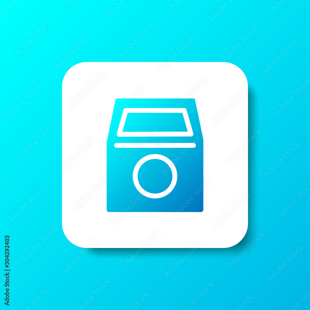 washing machine solid icon in smooth gradient background button washing machine solid icon in smooth gradient background button
