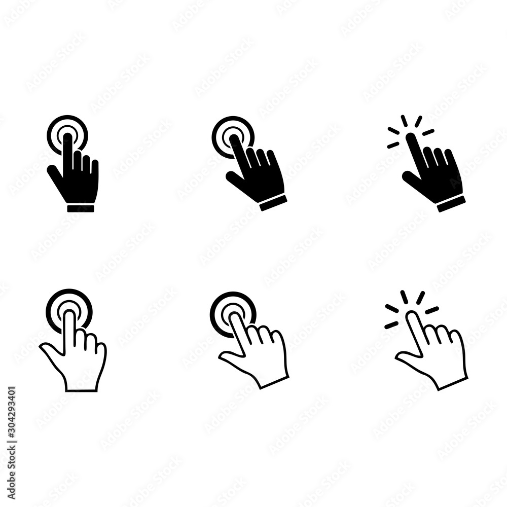 Fototapeta premium hand cursor icon vector design symbol