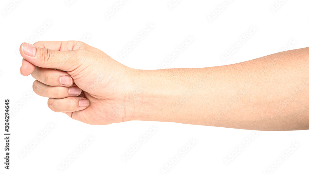 Hand hold virtual business card, credit card or blank paper Hand hold virtual business card, credit card or blank paper