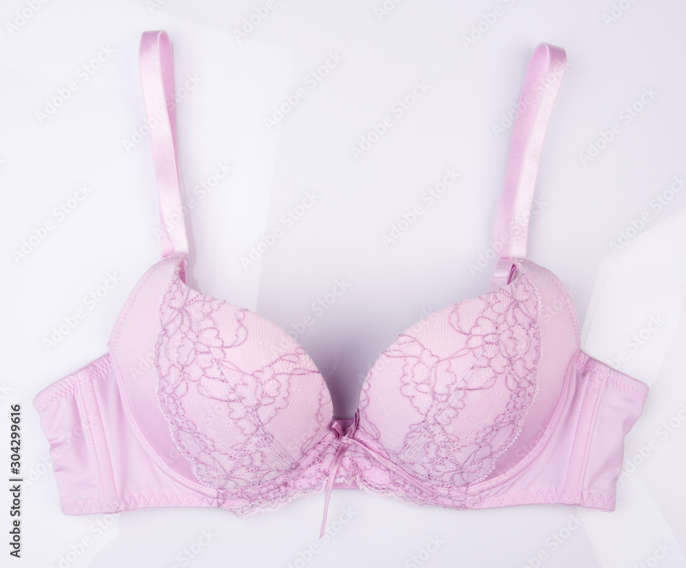 bra or violet colour bra on white background bra or violet colour bra on white background