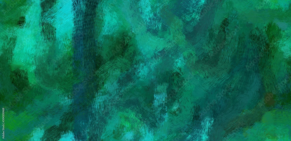 abstract seamless pattern brush painted background with teal green, light sea green and dark cyan color. can be used as wallpaper, texture or fabric fashion printing