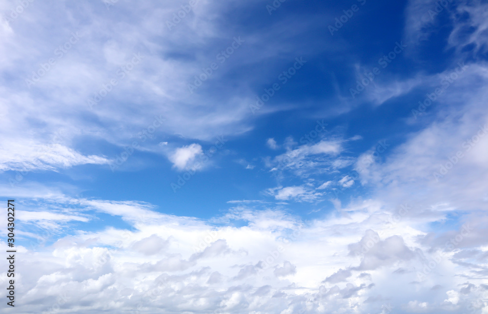 Blue sky background with clouds. Blue sky background with clouds.