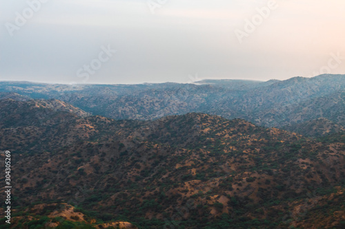 View of the Black Hills at Kutch, Gujarat, India