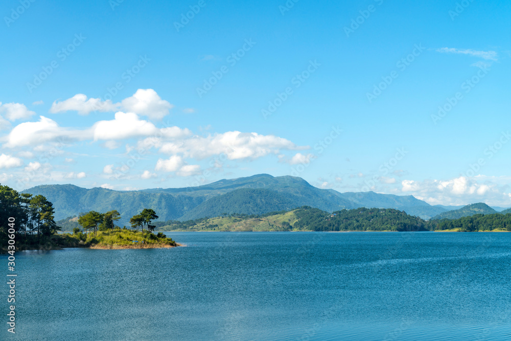 Umiam lake is a reservoir in the hills 15 km north of Shillong, Meghalaya,  India Stock Photo | Adobe Stock
