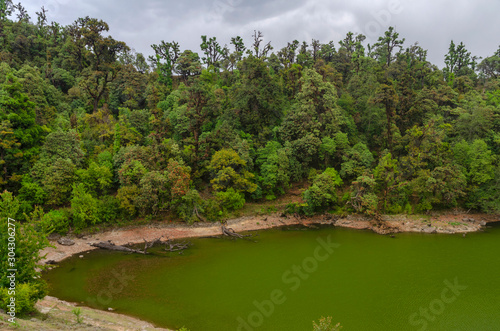 Calm water of Devriya taal  Garhwal  Uttarakhand  india