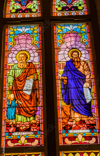 Saints Luke Stained Glass San Fernando Cathedral San Antonio Texas