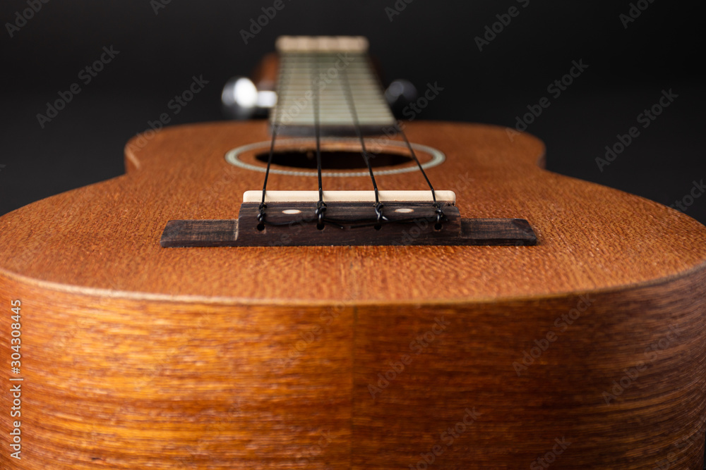 Fototapeta premium Ukulele na czarnym tle