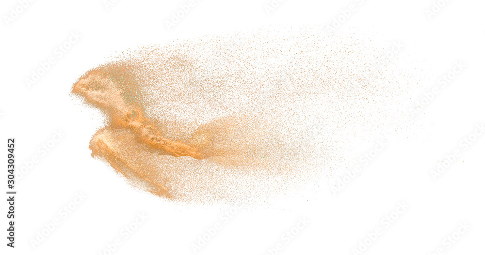 Dust Powder Explosion with white background 