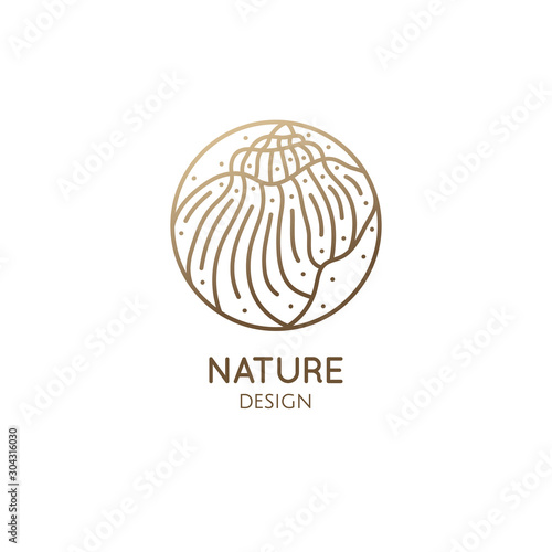 Abstract seashell round simple logo