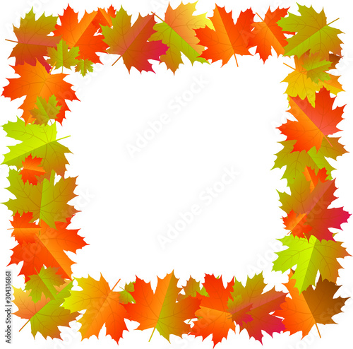autumn leaves frame