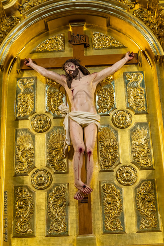 Basilica Altar Jesus Crucifixion San Fernando Cathedral San Antonio Texas photo