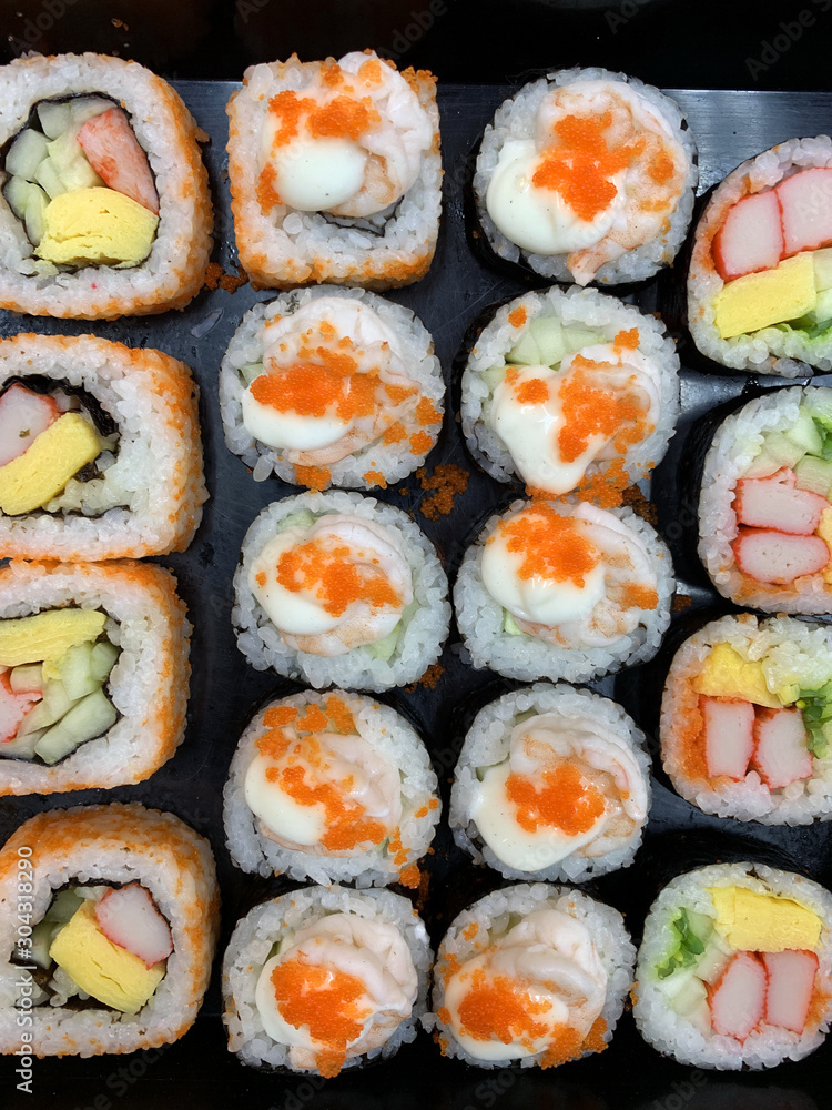 yummy dish with sushi Japanese food yummy dish with sushi Japanese food