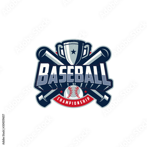 Baseball championship logo design inspiration. Template logo