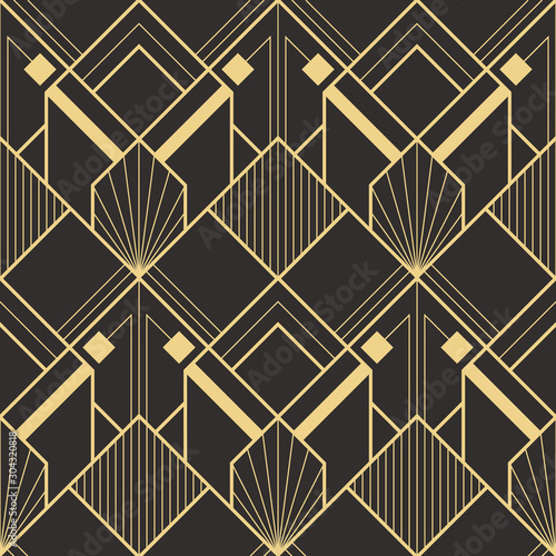Abstract art deco geometric pattern vector