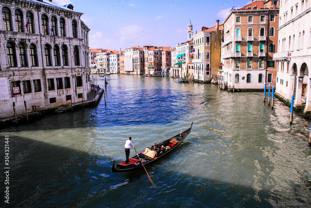 Morning Panorama of the Grand Canal, Venice, Italy