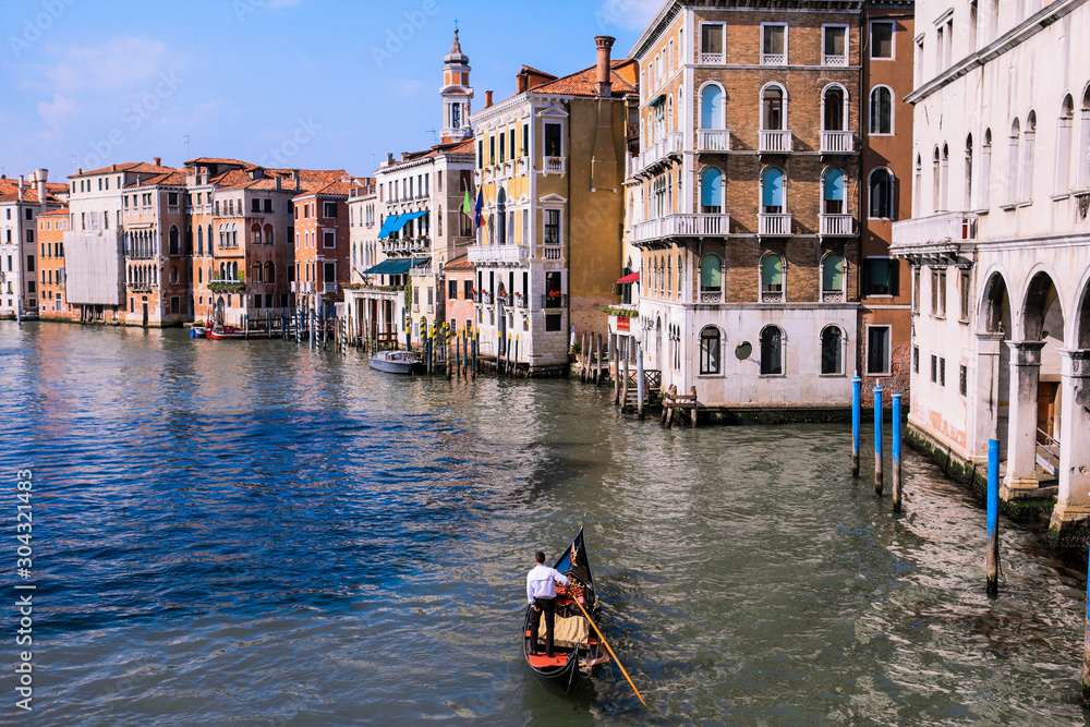 Morning Panorama of the Grand Canal, Venice, Italy