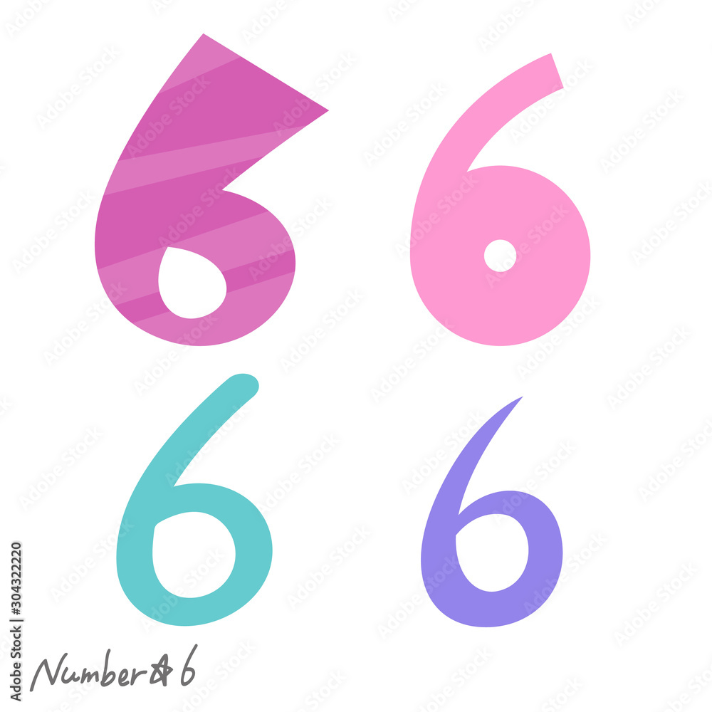 ６ 数字 Stock Vector Adobe Stock