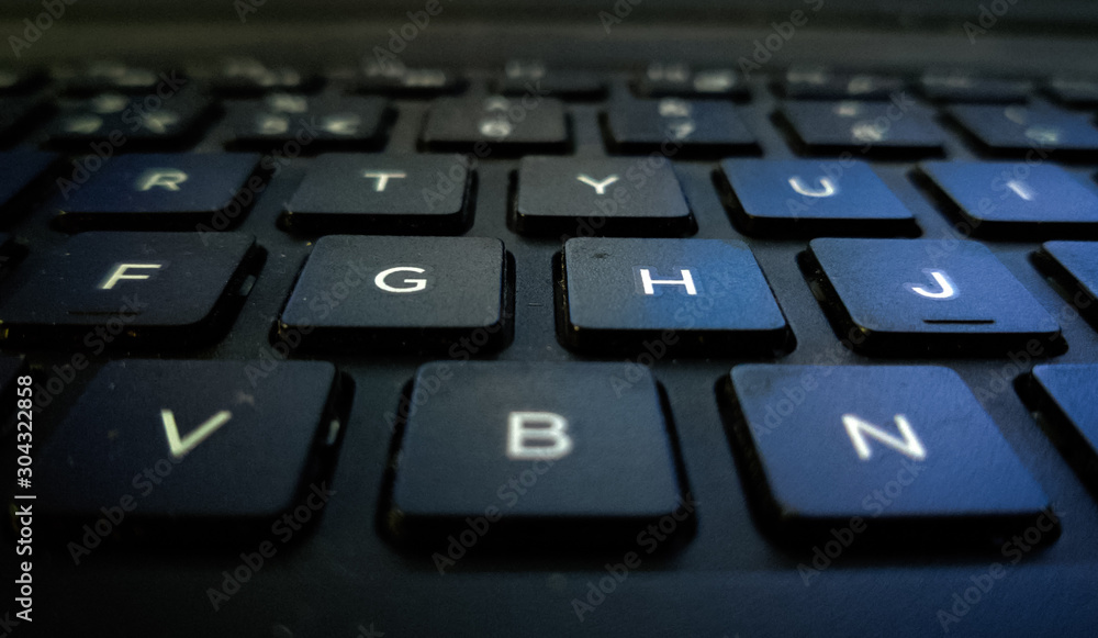 A Modern Equipment Keyboard With Button Of Laptop. A Modern Equipment Keyboard With Button Of Laptop.