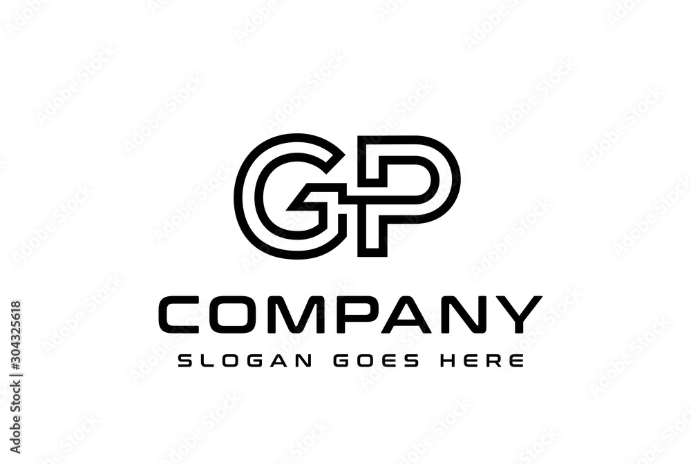 Initial letter GP logo vector template Initial letter GP logo vector template