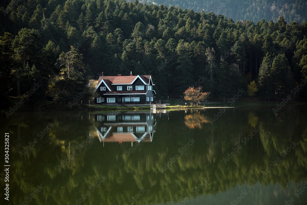 Fototapeta premium Lake Abant in the province of Bolu-Turkey. 