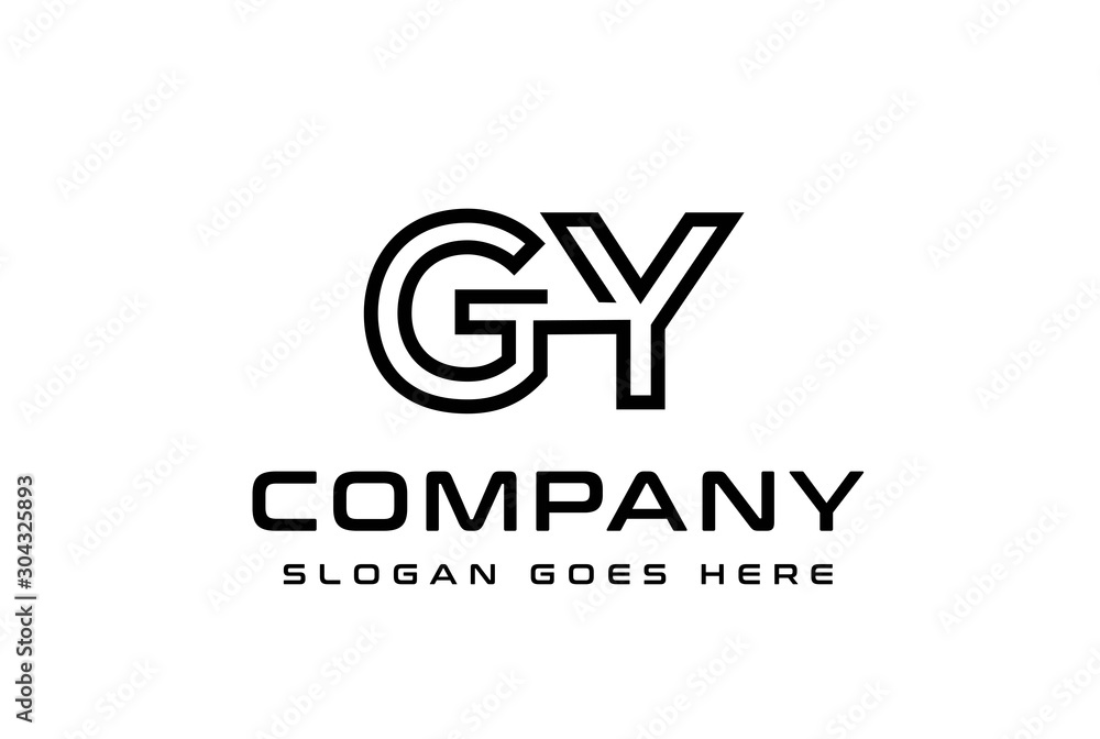 Initial letter GY logo vector template Initial letter GY logo vector template