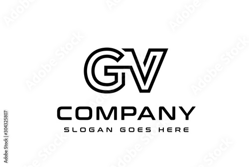 Free Download Initial letter GV logo vector template - GFXLoad