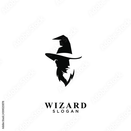wizard logo icon design vector illustration