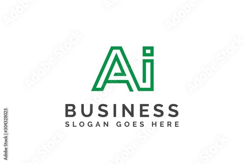 Free Download Green initial letter AI logo vector template - GFXLoad