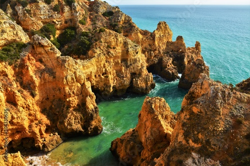 rocky beach in Algavre Portugal