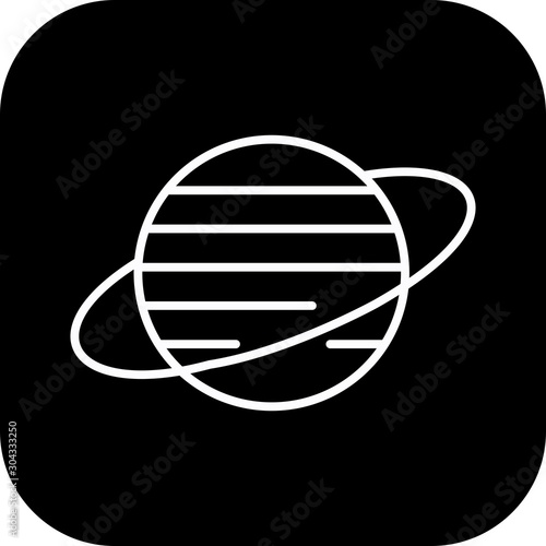 Uranus Icon Isolated On Abstract Background