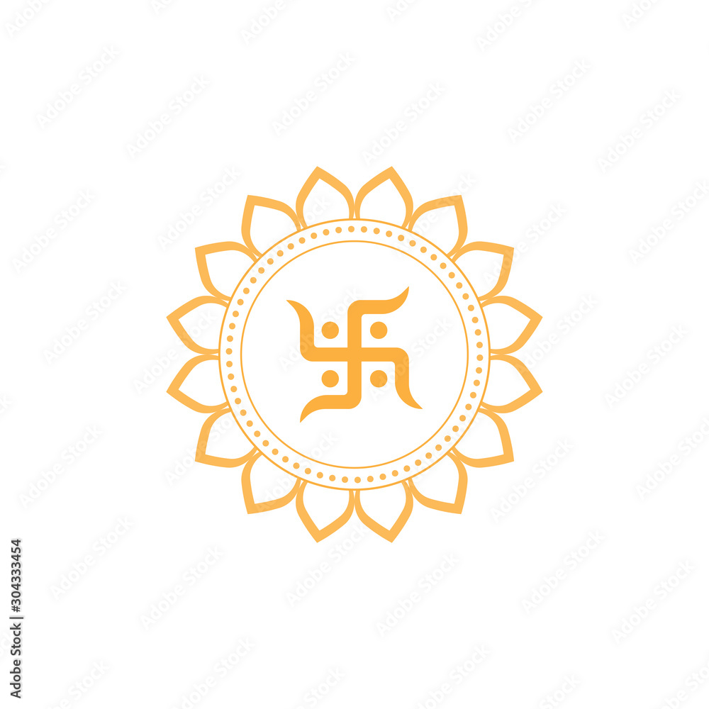 Swastika, hinduism symbol in vector Swastika, hinduism symbol in vector
