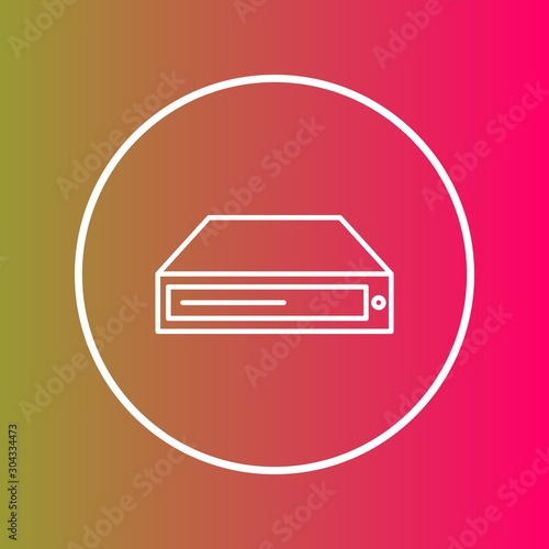 Dvd Rom Icon Isolated On Abstract Background