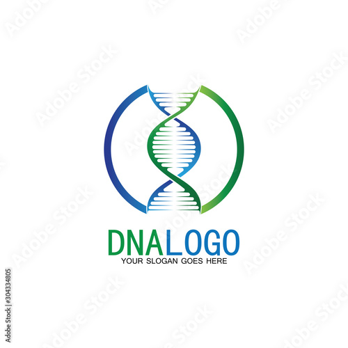 DNA vector logo design template.modern medical logotype.laboratory science icon symbol.colorful pharmacology sign-vector